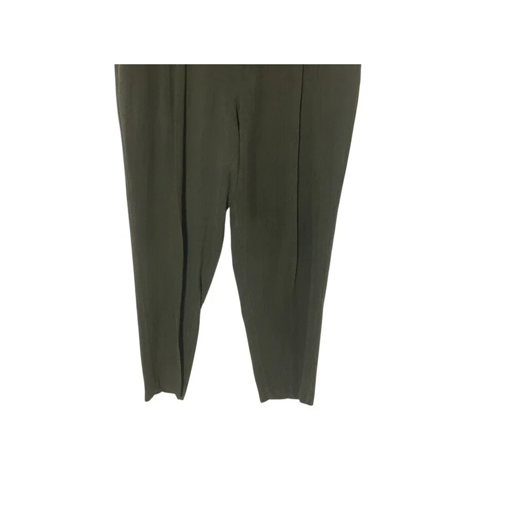 Tommy Bahama Pants Men's Size 36 Army Green 100% Silk Tapered Leg